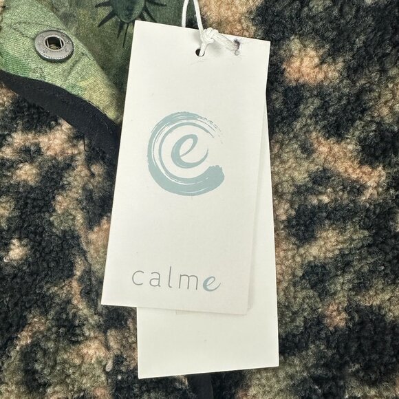Calme XXL Printed Fleece Jacket Camouflage Pattern Polyester & Bamboo - Picture 9 of 13